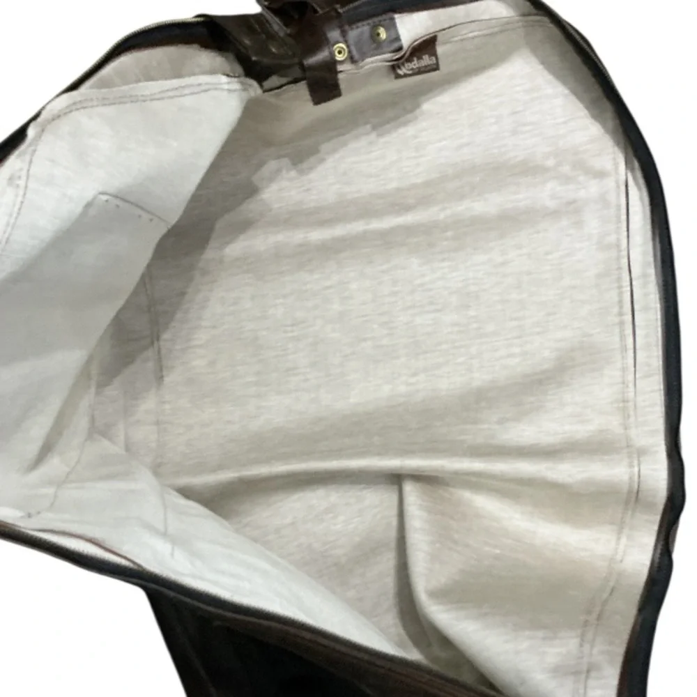 Authentic Abdalla designer vintage faux leather garment suit travel bag